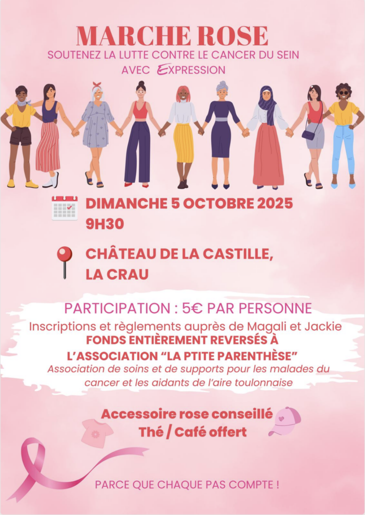octobre rose marche rose la crau